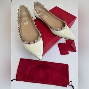 Valentino Garavani Rockstud Slip-On Ballet Flats 37.5